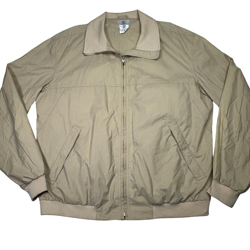 Vintage Avoncelli for Cuzzens Italian Bomber Jacket Khaki Zip Up Men's‎ 52 Large